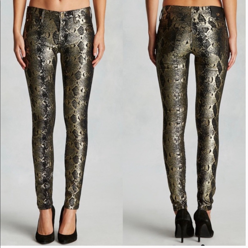 True Religion Halle Python skinny jeans